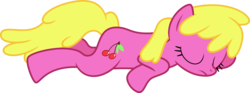 Size: 9361x3500 | Tagged: safe, artist:chainchomp2, cherry berry, earth pony, pony, g4, princess twilight sparkle (episode), absurd resolution, background pony, eyes closed, female, mare, prone, simple background, solo, transparent background, vector