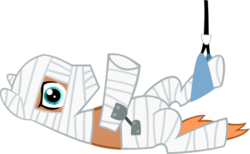 Size: 406x250 | Tagged: safe, artist:soren-the-owl, oc, unnamed oc, bandage, simple background, solo, svg, transparent background, vector