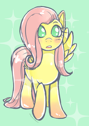 Size: 1280x1810 | Tagged: safe, artist:elicearts, fluttershy, g4, female, solo, sparkles