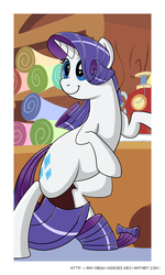 Size: 600x1000 | Tagged: safe, artist:rainbow-hooves, rarity, g4, fabric, female, sewing machine, solo