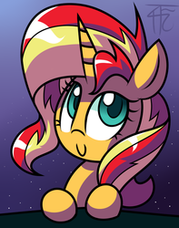 Size: 564x715 | Tagged: dead source, safe, artist:php92, sunset shimmer, pony, unicorn, g4, female, solo