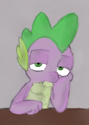 Size: 504x703 | Tagged: safe, artist:magello, spike, g4, male, solo, unamused