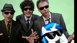 Size: 1280x720 | Tagged: safe, dj pon-3, vinyl scratch, g4, ad-rock, adam mca yauch, beastie boys, clothes, hat, hip hop, mike d, necktie, rap, suit, trilby