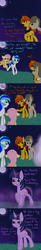 Size: 564x3420 | Tagged: safe, artist:lilliesinthegarden, doctor whooves, fluttershy, time turner, twilight sparkle, oc, oc:duet, oc:emberbell, ask emberbell, g4, comic, dialogue, invasion, mist, moon, night, teleportation, tumblr, worried