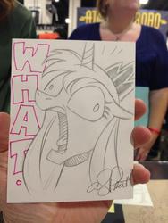 Size: 600x800 | Tagged: safe, artist:andypriceart, princess luna, g4, andy you magnificent bastard, angry, derp, female, solo, traditional art, wat, yelling