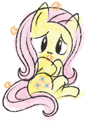 Size: 650x896 | Tagged: safe, artist:daieny, fluttershy, butterfly, pony, g4, :3, cute, digital art, female, hnnng, simple background, sitting, smiling, solo, vector, white background