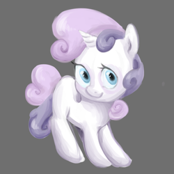 Size: 500x500 | Tagged: safe, artist:hajuya, sweetie belle, g4, female, simple background, solo