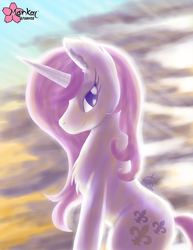 Size: 1000x1294 | Tagged: safe, artist:clouddg, fleur-de-lis, pony, unicorn, g4, female, smiling, solo