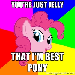 Size: 407x405 | Tagged: safe, pinkie pie, g4, best pony, image macro, meme