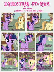 Size: 1800x2409 | Tagged: safe, artist:estories, fluttershy, twilight sparkle, oc, oc:alice goldenfeather, alicorn, pegasus, pony, comic:find yourself, g4, butt, comic, crying, duo, duo female, female, mare, plot, twilight sparkle (alicorn), walking
