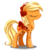 Size: 1280x1350 | Tagged: safe, artist:tiffanymarsou, part of a set, applejack, earth pony, pony, g4, alternate hairstyle, beautiful, concave belly, eyes closed, female, flower, flower in hair, jewelry, may festival, side view, simple background, smiling, solo, standing, transparent background
