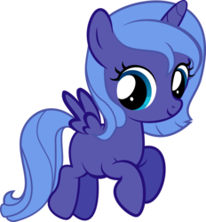 Size: 900x968 | Tagged: safe, artist:princessartmelody, princess luna, g4, cute, female, filly, simple background, solo, transparent background, vector, woona
