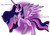 Size: 1000x700 | Tagged: safe, artist:imo, twilight sparkle, alicorn, pony, g4, female, mare, older, pixiv, rearing, simple background, solo, twilight sparkle (alicorn), ultimate twilight, white background