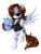 Size: 1024x1339 | Tagged: safe, artist:xnightmelody, oc, oc only, oc:bee chalke, pegasus, pony, catbug, choker, earring, flying, hair over one eye, looking at you, plushie, simple background, smiling, solo, spiked choker, spread wings, sunglasses, transparent background, watch