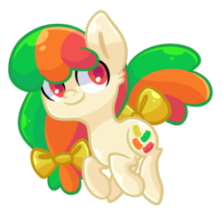 Size: 1896x1872 | Tagged: safe, artist:looji, oc, oc only, oc:gumdrop, earth pony, pony, bow, female, hair bow, mare, simple background, solo, transparent background