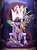 Size: 900x1230 | Tagged: safe, artist:inuhoshi-to-darkpen, discord, twilight sparkle, alicorn, draconequus, pony, g4, duo, female, friendship throne, male, mare, temptation, throne, twilight sparkle (alicorn), whispering