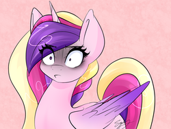 Size: 1280x960 | Tagged: safe, artist:sugarberry, princess cadance, g4, ask-cadance, female, reaction image, shocked, solo, tumblr