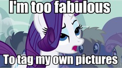 Size: 640x362 | Tagged: safe, edit, edited screencap, screencap, candy mane, coco crusoe, doctor whooves, rainbowshine, rarity, time turner, boast busters, g4, image macro, meme, meta, open mouth, reaction image, smug, solo focus