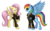 Size: 1280x797 | Tagged: safe, artist:thekuto, fluttershy, rainbow dash, pegasus, pony, g4, bomber jacket, duo, simple background, sunglasses, transparent background