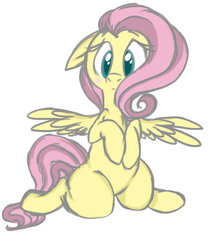 Size: 1024x1152 | Tagged: safe, artist:tokipeach, fluttershy, g4, blushing, female, simple background, solo