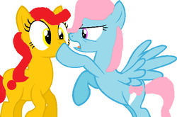 Size: 604x399 | Tagged: safe, oc, oc only, unnamed oc, pegasus, pony, unicorn, base used, boop