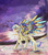 Size: 2111x2381 | Tagged: safe, artist:owlvortex, oc, oc only, crystal pony, pegasus, pony, cloud, cloudy, high res, looking up, raised hoof, solo, spread wings, stained glass wings