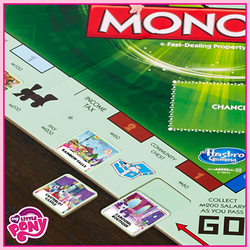 Size: 395x395 | Tagged: safe, g4, official, facebook, hasbro, hasbro gaming, merchandise, monopoly, my little pony logo