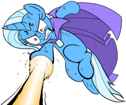 Size: 3531x2956 | Tagged: safe, artist:redapropos, trixie, pony, unicorn, g4, angry, crossover, dragon ball, dragon ball z, energy blast, female, gritted teeth, high res, majin, mare, possessed, solo, xk-class end-of-the-world scenario