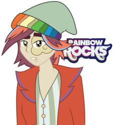 Size: 1855x2022 | Tagged: safe, artist:knadire, artist:knadow-the-hechidna, normal norman, equestria girls, g4, my little pony equestria girls: rainbow rocks, are equestrian girls human?, background human, frown, male, rainbow power-ified, simple background, skin condition, solo, transparent background, wat