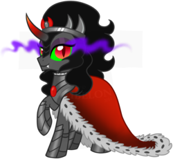 Size: 1005x924 | Tagged: safe, artist:tambelon, king sombra, pony, g4, dark magic, female, lightly watermarked, magic, mare, queen umbra, rule 63, simple background, slit pupils, solo, sombra eyes, transparent background, watermark