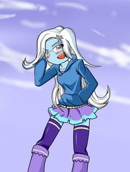 Size: 1500x2000 | Tagged: safe, artist:nekojackun, trixie, equestria girls, g4, blushing, female, glasses, solo