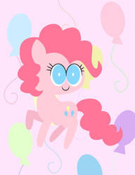 Size: 1181x1535 | Tagged: safe, artist:chromatic fox, pinkie pie, earth pony, pony, g4, chibi, female, pixiv, simple, solo