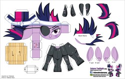 Size: 3304x2104 | Tagged: safe, artist:eljoeydesigns, twilight sparkle, g4, blushing, future twilight, high res, papercraft