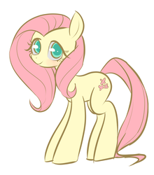 Size: 700x796 | Tagged: safe, artist:nitronic, fluttershy, earth pony, pony, g4, cute, earth pony fluttershy, female, race swap, shyabetes, simple background, solo