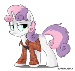 Size: 800x757 | Tagged: safe, artist:spainfischer, sweetie belle, pony, g4, clothes, female, simple background, solo