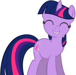 Size: 2540x2490 | Tagged: safe, artist:slb94, twilight sparkle, pony, unicorn, g4, one bad apple, cute, eyes closed, female, high res, simple background, smiling, solo, transparent background, twiabetes, unicorn twilight, vector