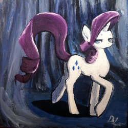 Size: 800x800 | Tagged: safe, artist:d-lowell, rarity, g4, female, solo, traditional art