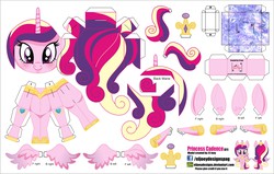 Size: 4130x2630 | Tagged: safe, artist:eljoeydesigns, princess cadance, alicorn, pony, g4, belly button, blushing, papercraft