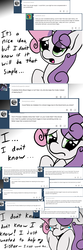 Size: 748x2252 | Tagged: safe, artist:xenithion, sweetie belle, g4, ask, blood mage sweetie belle, crying, tumblr