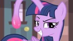 Size: 1280x720 | Tagged: safe, artist:dtkraus, edit, edited screencap, screencap, twilight sparkle, angler fish, g4, dreamworks face, female, goddammit kraus, grin, hilarious in hindsight, lidded eyes, looking at you, lure, smirk, solo, species swap, twilight sparkle (alicorn), wat