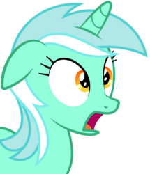 Size: 1074x1246 | Tagged: safe, artist:genericdave, lyra heartstrings, pony, unicorn, g4, bust, female, floppy ears, gasp, mare, open mouth, reaction image, simple background, solo, surprised, transparent background, vector