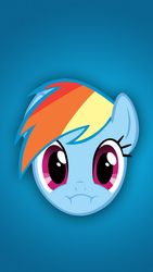 Size: 640x1136 | Tagged: safe, rainbow dash, g4, face, wallpaper