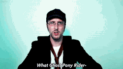 Size: 500x281 | Tagged: safe, human, pony, animated, ghost pony rider, ghost rider, gif, irl, irl human, male, nostalgia critic, photo, ponified