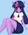 Size: 900x1094 | Tagged: safe, artist:magicbeach, twilight sparkle, anthro, g4, book, female, looking at you, pixiv, solo