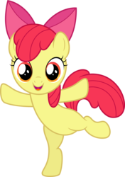Size: 10000x14229 | Tagged: dead source, safe, artist:claritea, apple bloom, earth pony, pony, g4, absurd resolution, adorabloom, belly, bipedal, bow, cute, female, looking at you, simple background, solo, standing, standing on one leg, transparent background, vector