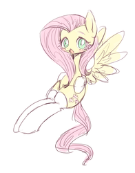 Size: 700x892 | Tagged: safe, artist:nitronic, fluttershy, pegasus, pony, g4, clothes, female, mare, socks, solo