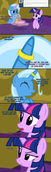 Size: 1050x3500 | Tagged: safe, artist:navitaserussirus, trixie, twilight sparkle, pony, unicorn, asktwixiegenies, g4, breakfast in bed, engagement ring, female, lesbian, ship:twixie, shipping, unicorn twilight