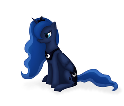 Size: 800x686 | Tagged: safe, artist:lunejaune145, princess luna, alicorn, pony, g4, female, mare, sitting, solo