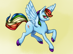 Size: 1024x768 | Tagged: safe, artist:luckyorigamistars, rainbow dash, g4, female, solo