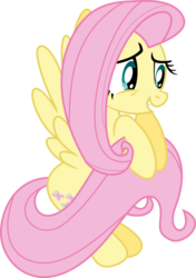 Size: 2107x3000 | Tagged: safe, artist:iscord, fluttershy, g4, female, high res, playing with tail, simple background, solo, transparent background, vector